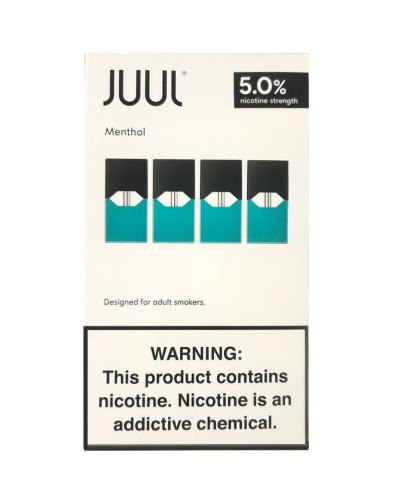 Картриджи JUUL 1 Mentol (ментол) 50мг (5%) 4 шт