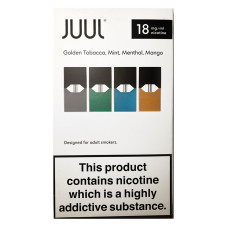 Картриджи JUUL 1 18мг (Golden Tobacco, Mint, Menthol, Mango)