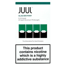 Картриджи JUUL 1 Glacier Mint (холодная мята) 20мг (2%) 