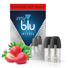 Картриджі My Blu Strawberry Mint (Полуниця М'ята) 18 мг (2019 рік виробництва)