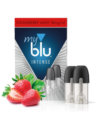 Картриджі My Blu Strawberry Mint (Полуниця М'ята) 18 мг (2019 рік виробництва)