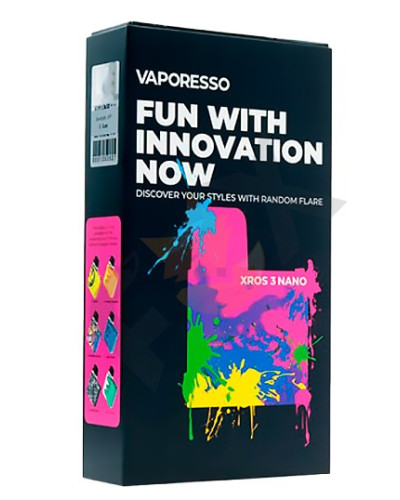 Pod-система VAPORESSO XROS 3 NANO KIT Mistery Box Verison "X Smirk" в желтом цвете , дизайн "Smirk"