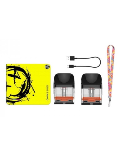 Pod-система VAPORESSO XROS 3 NANO KIT Mistery Box Verison "X Smirk" в желтом цвете , дизайн "Smirk"