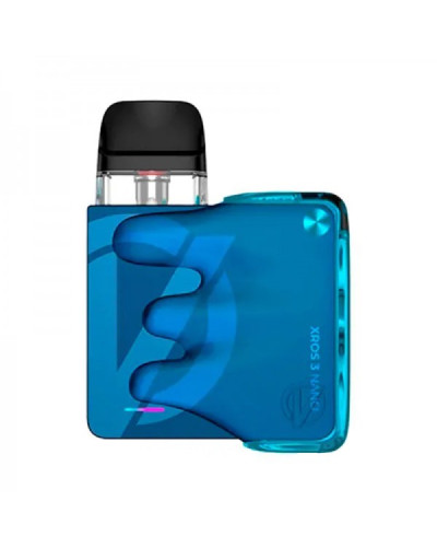 Pod-система VAPORESSO XROS 3 NANO KIT Mistery Box Verison "Sea Foam" в синьому кольорі з накладкою