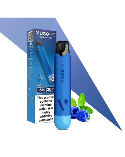 Pod система VUSE GO Reload 1000 Starter kit Pen (Blue Raspberry) в синем цвете