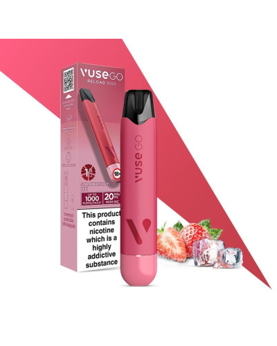 Pod система VUSE GO Reload 1000 Starter kit Pen (Strawberry Ice) у рожевому кольорі