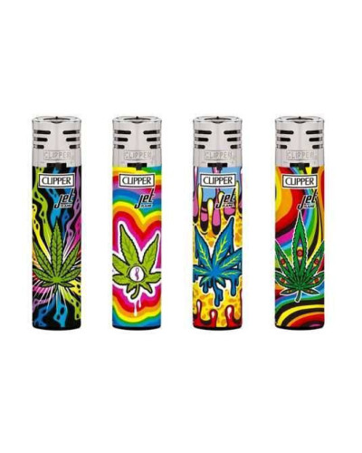 Зажигалка CLIPPER "Jet Flame Weed" #1