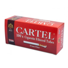 Гильзы для сигарет CARTEL Tubes 100`s Red (8мм) 200шт