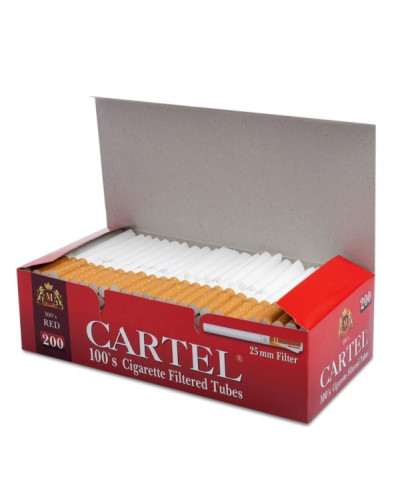 Гильзы для сигарет CARTEL Tubes 100`s Red (8мм) 200шт