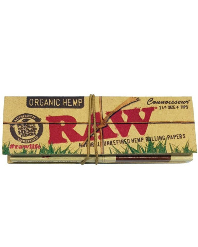 Бумага для самокруток RAW Connoisseur 1 1/4 Organic Hemp (50 шт + 50 тіпс)