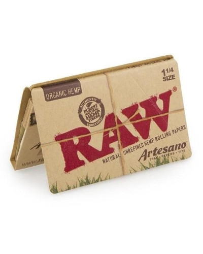 Папір для самокруток RAW Organic Hemp Artesano 1 1/4 (50 шт + 50 тіпс)