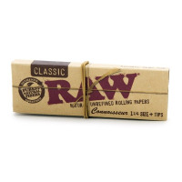 Бумага для самокруток RAW 1 1/4 (50 шт + 50 тіпс)