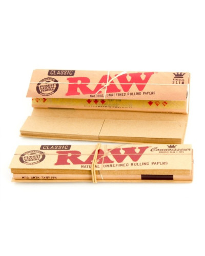 Бумага для самокруток RAW Connoisseur King Size Slim (32 шт + 32 типсы)