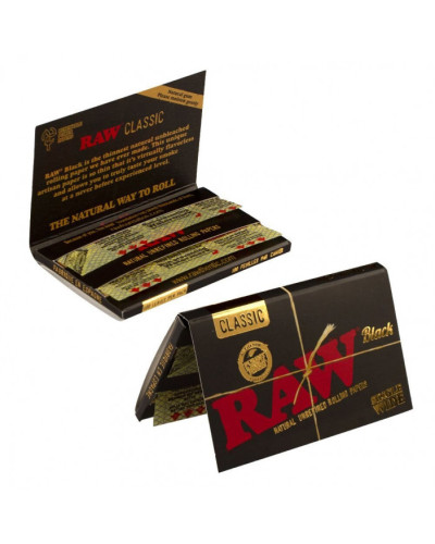 Бумага для самокруток RAW Classik Black Single Wide (100 шт)