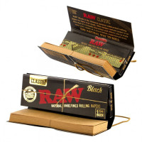 Бумага для самокруток RAW Connoisseur Black 1 1/4 (50 шт + 50 тіпс)