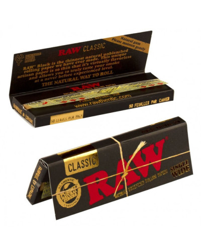 Бумага для самокруток RAW Wide Black (50 шт)