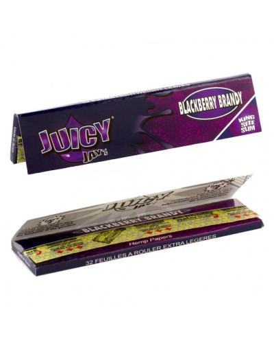 Бумага для самокруток Juicy Jays King Size Blackberry Brandy Ежевичный бренди (32 шт)