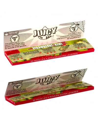 Папір для самокруток Juicy Jays King Size Strawberry and Kiwi Полуниця і ківі (32 шт)