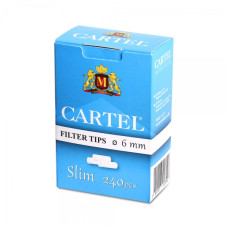 Фильтры для самокруток Filter tips Cartel Slim 6/15mm (240шт)