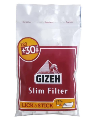 Фильтры для самокруток Gizeh Slims (120+30 шт)