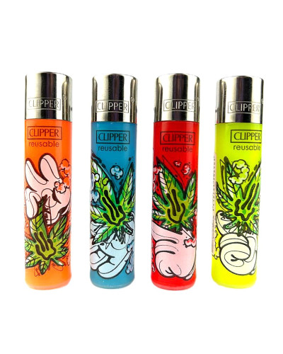 Зажигалка CLIPPER D24 "Cartoon leaves" #4