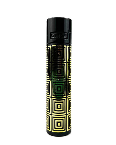 Зажигалка CLIPPER ELEGANT "Golden squares" (#2)