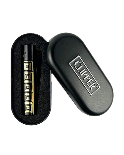 Зажигалка CLIPPER ELEGANT "Golden squares" (#2)