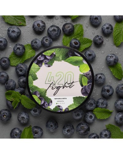 Табак 420 Light Чорниця м'ята (100 г) — чорниця з освіжаючою м'ятою