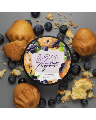 Табак 420 Light Черничный Маффин (100 г) – Сладкое Удовольствие в Каждой Затяжке