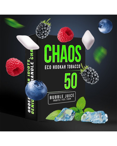 Табак для Кальяна CHAOS 50 гр Bubble Juice (Фруктовая Жвачка Айс)