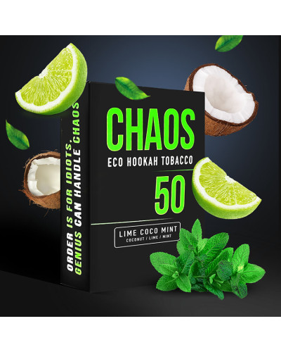 Тютюн для Кальяну CHAOS 50 гр Lime coco mint (Лайм Кокос М'ята)