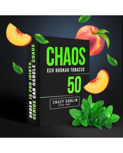 Табак для Кальяна CHAOS 50 гр Crazy Goblin (персик сладкая мята)