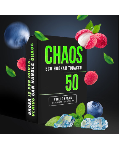 Табак для Кальяна CHAOS (Хаос) 50 гр Policeman (Черника Личи Лед)