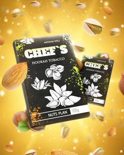 ТАБАК ДЛЯ КАЛЬЯНА CHEFS 100 ГР NUTS PLAN (МИНДАЛЬ ОРЕХ)