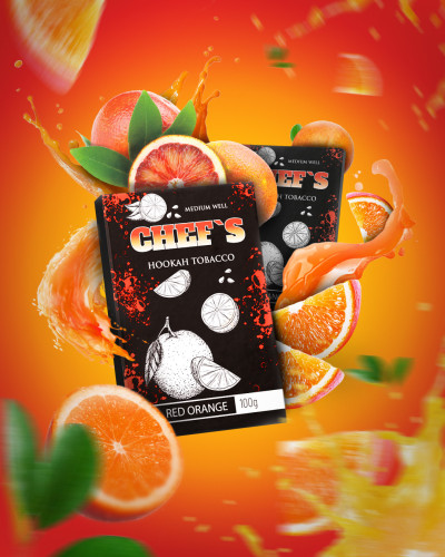 ТЮТЮН ДЛЯ КАЛЬЯНУ CHEFS 40 ГР RED ORANGE (СИЦИЛІЙСЬКИЙ АПЕЛЬСИН)