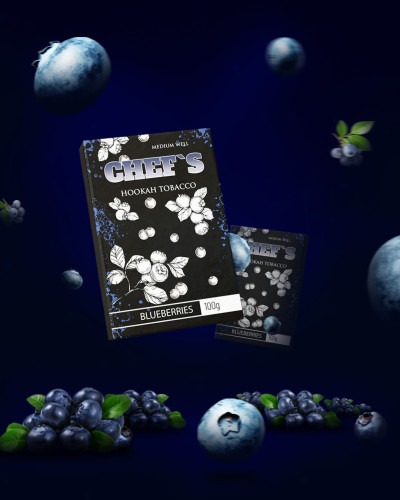 ТЮТЮН ДЛЯ КАЛЬЯНУ CHEFS 100 ГР BLUEBERRY (ЧОРНИЦЯ)