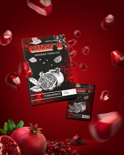 ТЮТЮН ДЛЯ КАЛЬЯНУ CHEFS 100 ГР POMEGRANATE (ГРАНАТ)