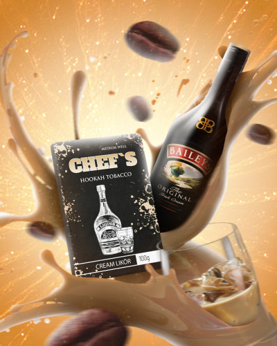 ТЮТЮН ДЛЯ КАЛЬЯНУ CHEFS 100 ГР CREAM LIQUOR (ВЕРШКИ ЛІКЕР)