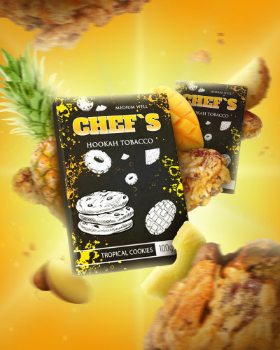 ТАБАК ДЛЯ КАЛЬЯНА CHEFS 40 ГР TROPICAL COOKIES (ТРОПИЧЕСКОЕ ПЕЧЕНЬЕ)