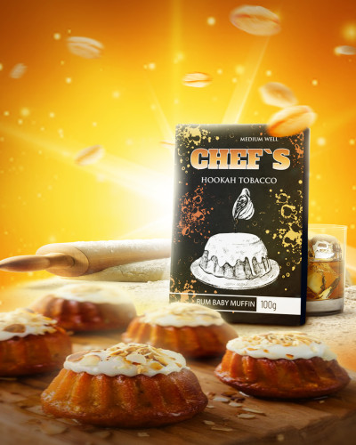ТАБАК ДЛЯ КАЛЬЯНА CHEFS 100 ГР RUM BABY MUFFIN (РОМОВАЯ БАБА)