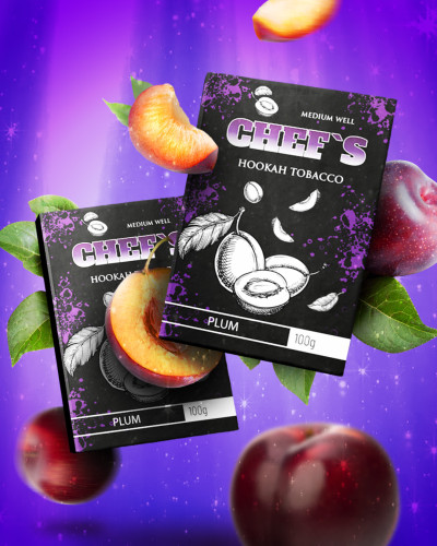 ТЮТЮН ДЛЯ КАЛЬЯНУ CHEFS 100 ГР PLUM (СЛИВА)