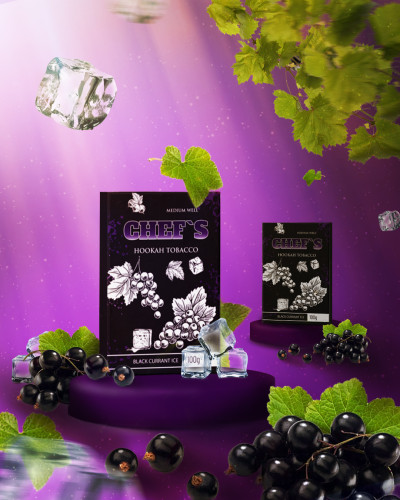 ТАБАК ДЛЯ КАЛЬЯНА CHEFS 40 ГР BLACK CURRANT ICE (СМОРОДИНА АЙС)