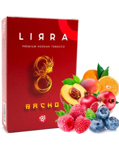 Табак LIRRA Bacho 50 г (Апельсин, Гранат, Малина, Персик, Черника)
