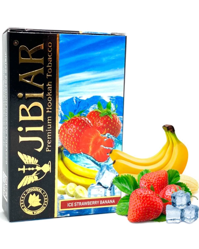 Табак для кальяна JiBiAR 50 гр Ice Strawberry Banana (полуниця банан лід)
