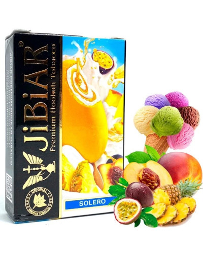 Табак для кальяна JiBiAR 50 гр Solero (ананас маракуйя персик мороженое)