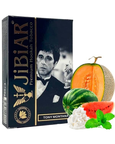 Табак для кальяна JiBiAR 50 гр Тony Montana (Кавун, Диня, М'ята, Сливки, Крем)