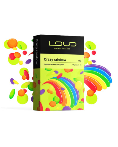 Табак для кальяна LOUD Medium 40 гр Crazy rainbow (Кислые драже)