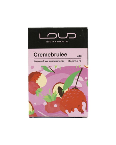 Табак для кальяна LOUD Medium 40 гр Cremebrulee (Кремовый мус из малины и личи)