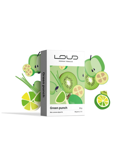 Табак для кальяну LOUD Lite 50 гр Green punch (Мікс зелені і фруктів)