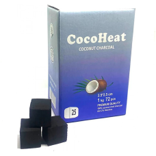 ВУГІЛЛЯ КОКОСОВЕ COCOHEAT 1 КГ (72 КУБИКА) 25 ММ